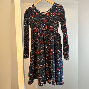 Hanna Andersson Woodland Wonder Pocket Twirl Dress